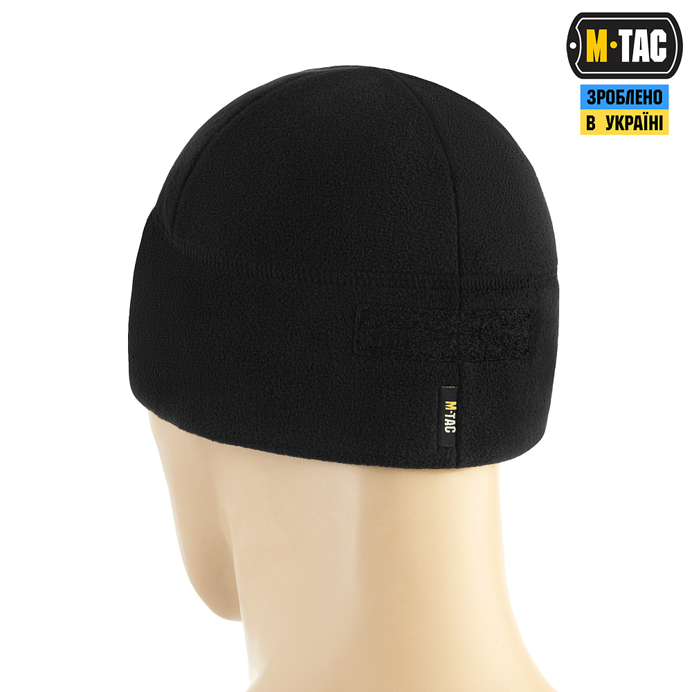 Шапка M-Tac Watch Cap Elite флис с липучкой Black Фото 3